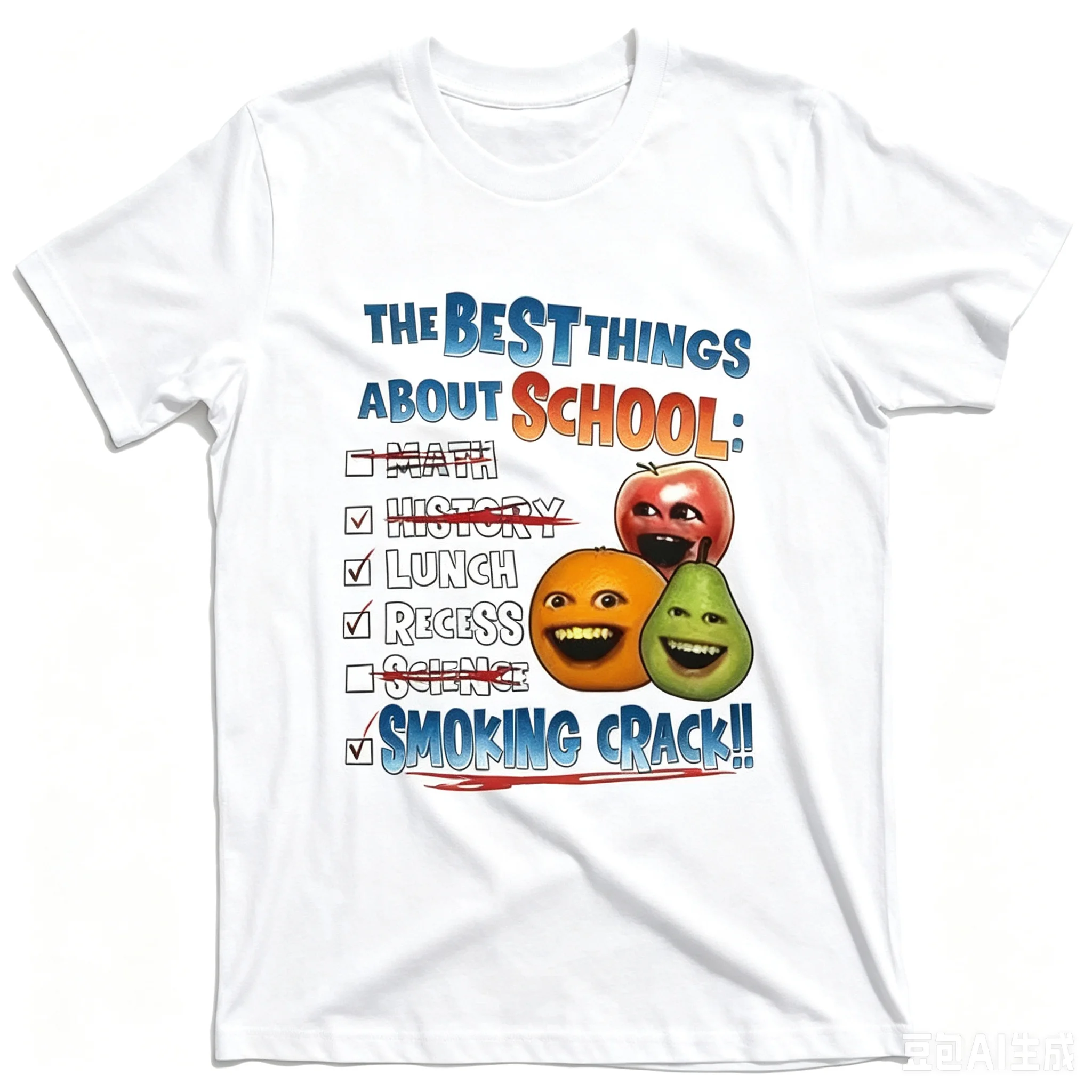Annoying Orange Crack T Shirt The Best Things About School Hot