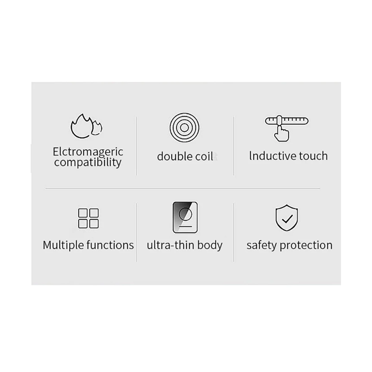 الموقد التعريفي المحمول 8 درجة الحرارة اللمس الموقد طباخ كونترتوب الموقد التعريفي لوحة منخفضة الضوضاء 2200 واط الاستشعار الاتحاد الأوروبي التوصيل