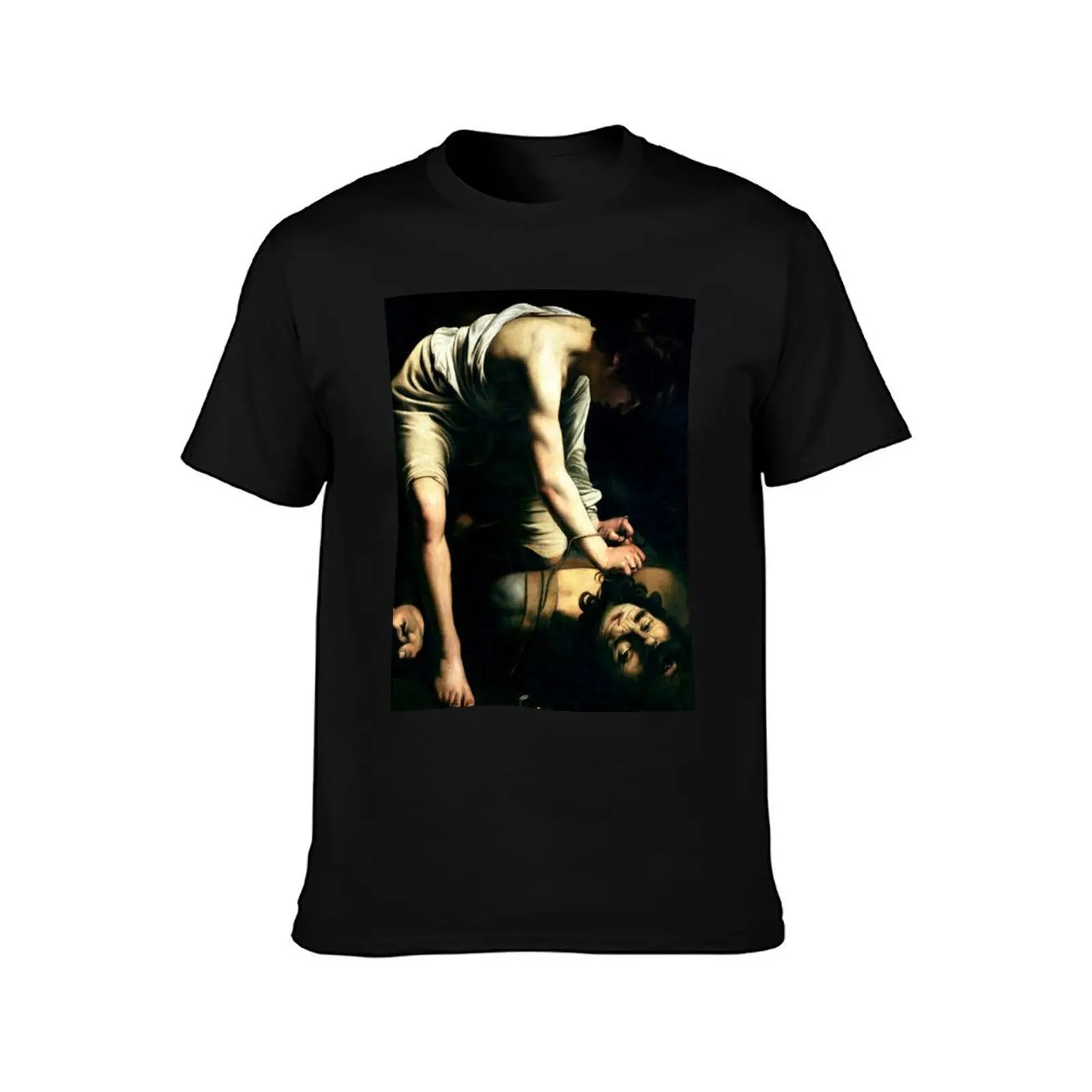 High Res Caravaggio David And Goliath 1600 T-Shirt Minimalist Graphic Tee Shirt