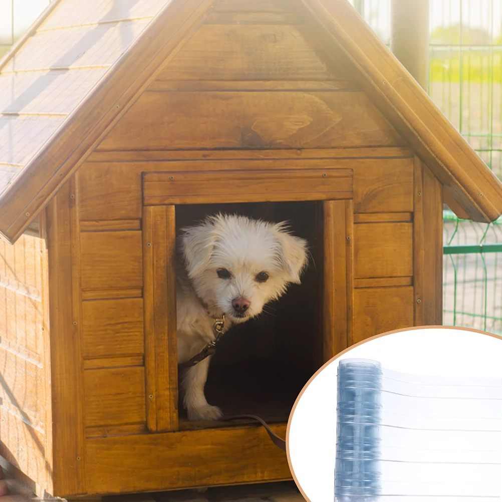 

PVC Dog House Door Curtain Transparent Soft Flap Replacement Patio Plastic Strips Dog Cat Flap Door Wear Resistant Surface