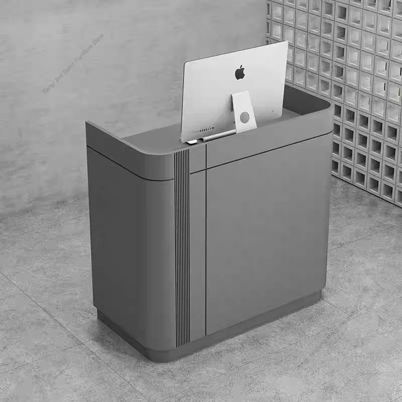

Nordic Small Welcome Reception Desk Modern Minimalist Design Front Desk Cashier Counter Information Desk Office Furniture FYRD