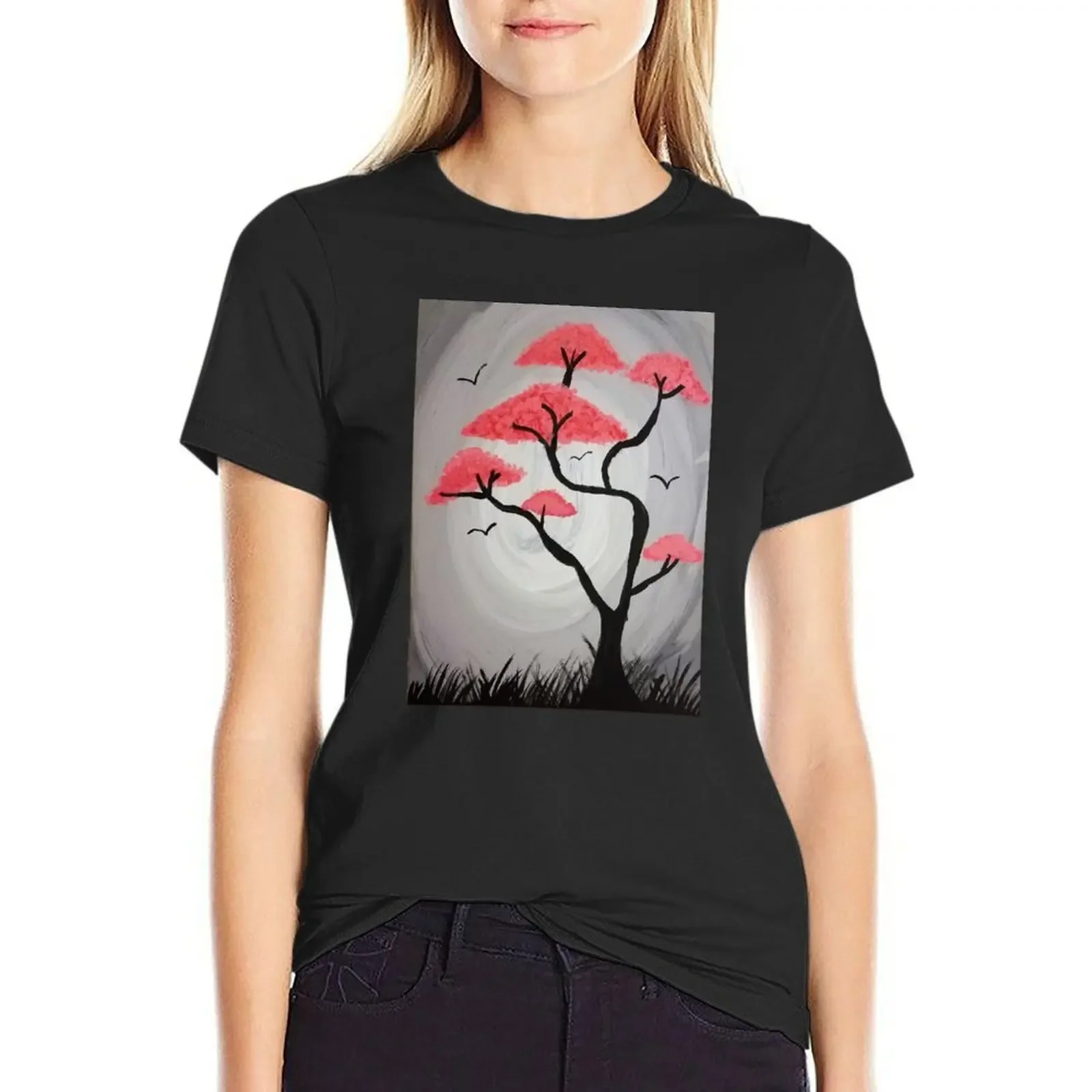 Cherry Blossom Tree T-Shirt shirts graphic tees lady clothes western t shirts for Women