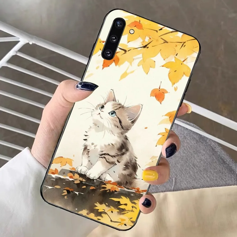 Autumn cat Phone Case For Redmi Note 4 X 5 A 6 7 8 T 9 9S 10 11 11S 11Epro Poco M3 pro