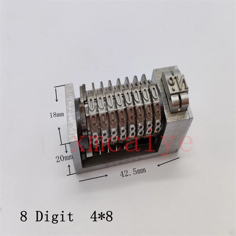 

Высокое качество 4x8 Cicero 8-значная нумерационная машина, детали печатного оборудования с римскими цифрами назад