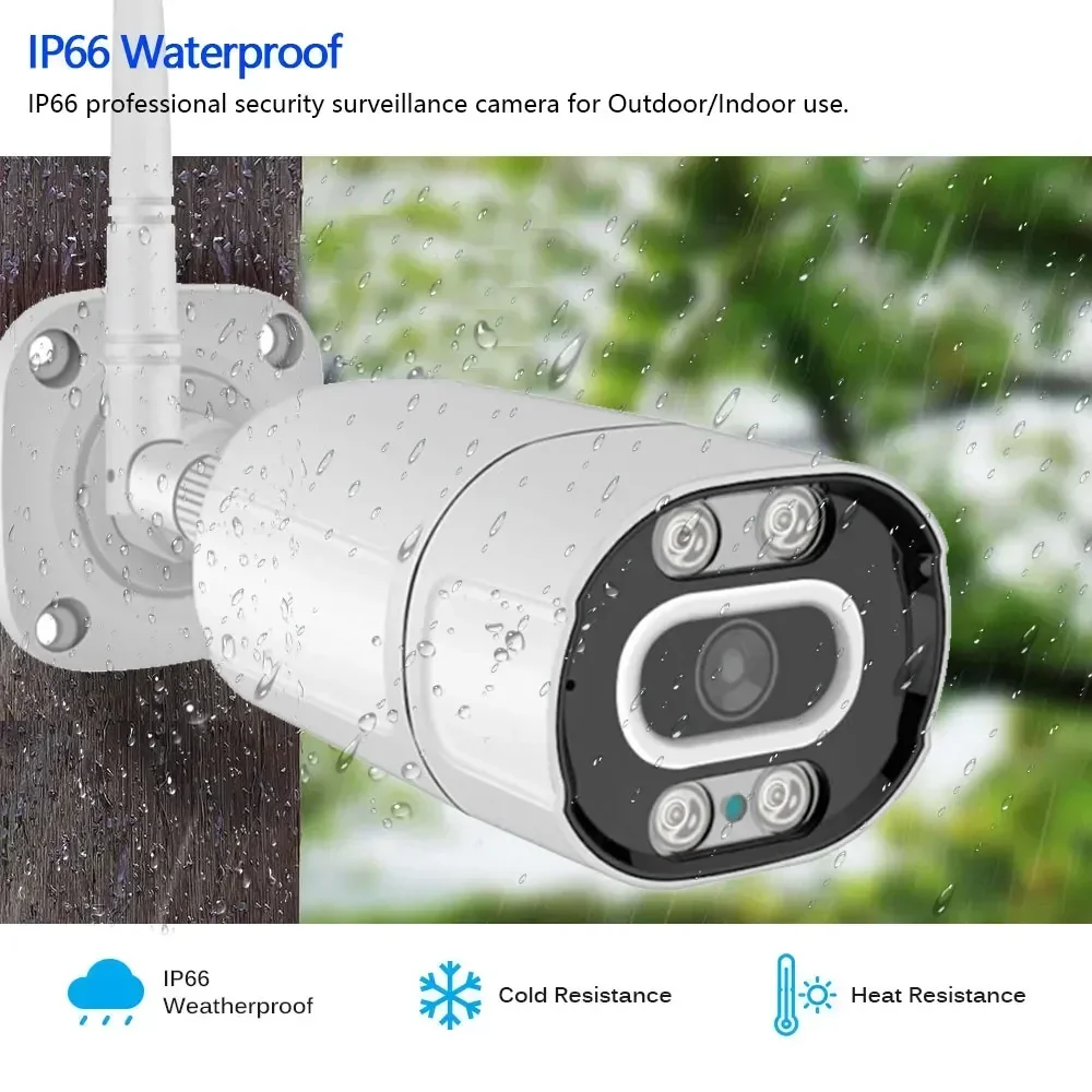 Outdoor Color Night Vision CCTV Surveillance Camera Smart Life 2 Way Audio Wireless IP Cam 5MP Wifi Bullet Security Camera