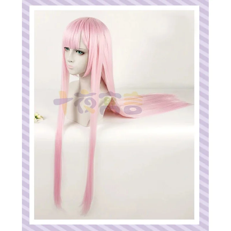 Peluca de Cosplay de princesa Bubblegum de 100cm de largo, peluca recta rosa de princesa Bonnibel Bubblegum, pelucas de pelo sintético resistentes al calor