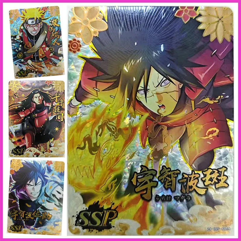 

Аниме Наруто Игрушки для мальчиков Учиха Мадара Узумаки Наруто Сендзю Хашима Учиха Саске Редкие SSP Коллекционные карты Подарок на день рождения