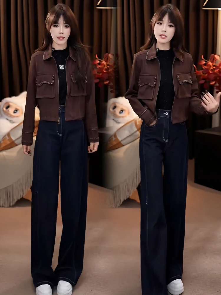 안티에이징 루즈핏 긴팔 재킷 여성 패션 트렌드 가을 신상 출퇴근 스타일 프리미엄 느낌 숏 아우터