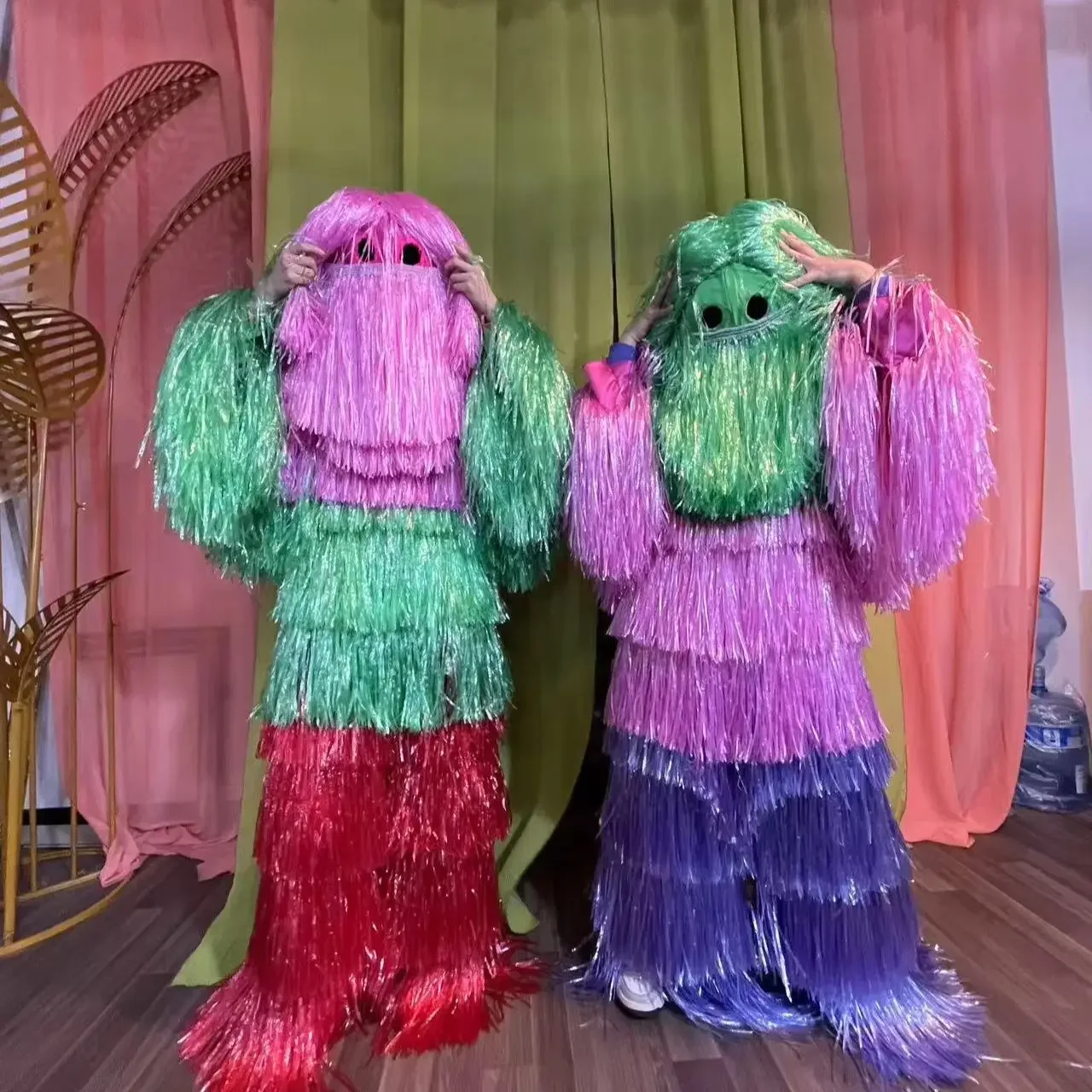 Kostium z frędzlami do tańca Nowoczesny klub nocny Występ na scenie Sukienka świąteczna Opcjonalne kolory Kostium damski