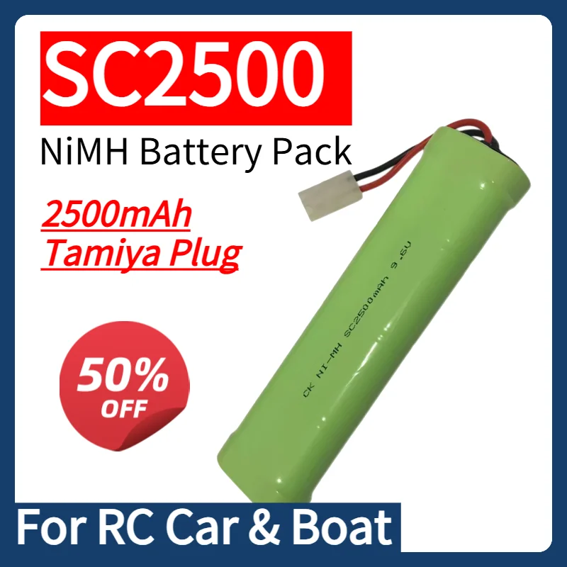 7.2V 8.4V 9.6V 2500mAh SC NiMH Battery Pack for RC Car Boat Off-road Tamiya Toy Model Rechargeable Battery
