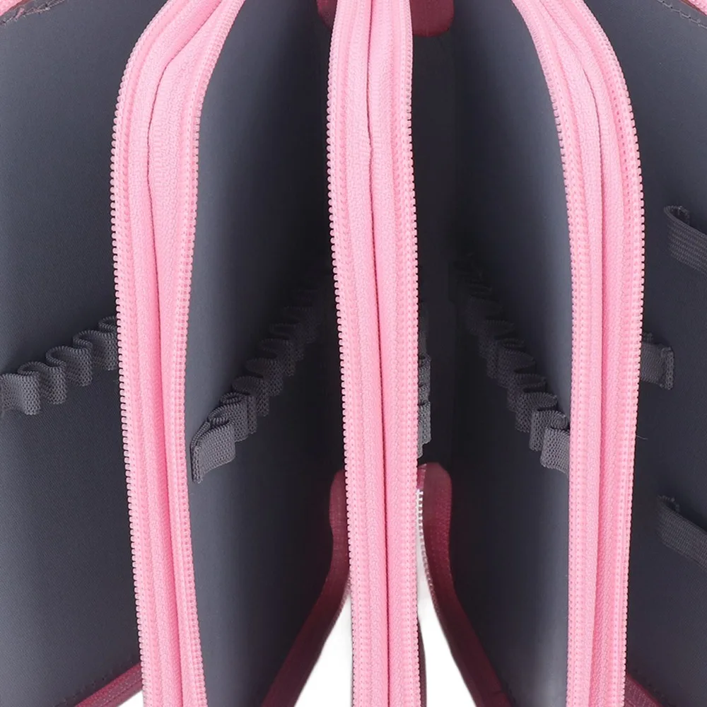 Zipper Closure Colored Pencil Case 4 Layers 72 Holes Pencil Holder Oxford Cloth Foldable Large Capacity Pencil Case Art Beginner