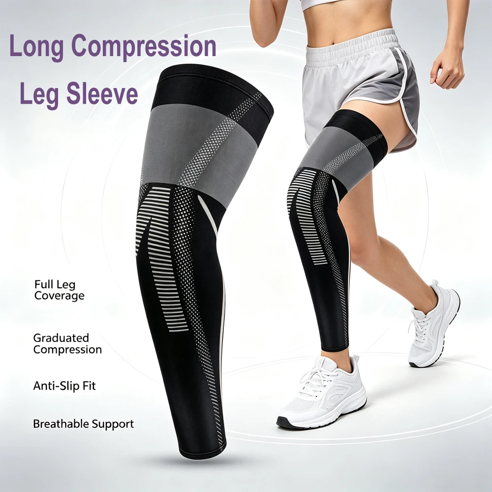 Breathable Wrap-Around Compression Gear for Active Men & Women, Boost Circulation, Soothe Knee Joints & Minimize Leg Fatigue