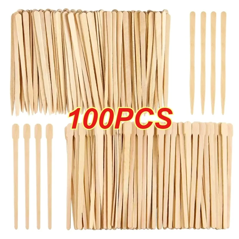 Disposable Depilation Spatula 100PCS Woman Wooden Hair Removal Stick Wax Sticks Wood Face Eyebrows Waxing Spatula Beauty Tool