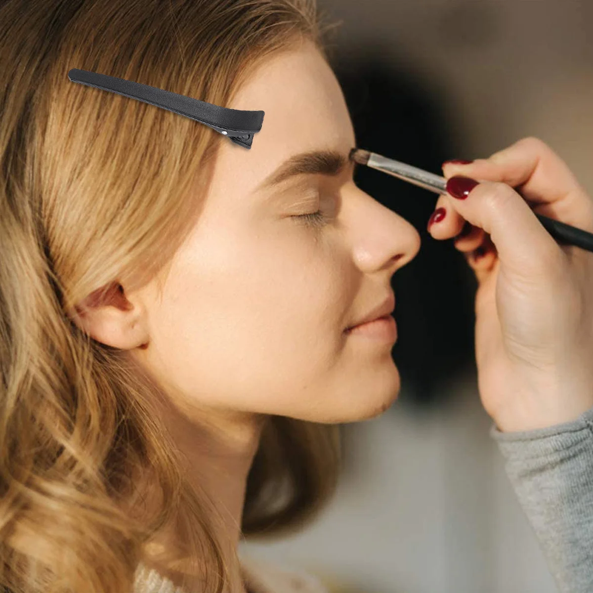 12 قطعة من دبابيس الشعر البلاستيكية السوداء منقار البط متينة مملة البولندية مقاطع ضيقة مقاطع مقاومة للحرارة والبرودة لتصفيف الشعر والاستخدام اليومي #5