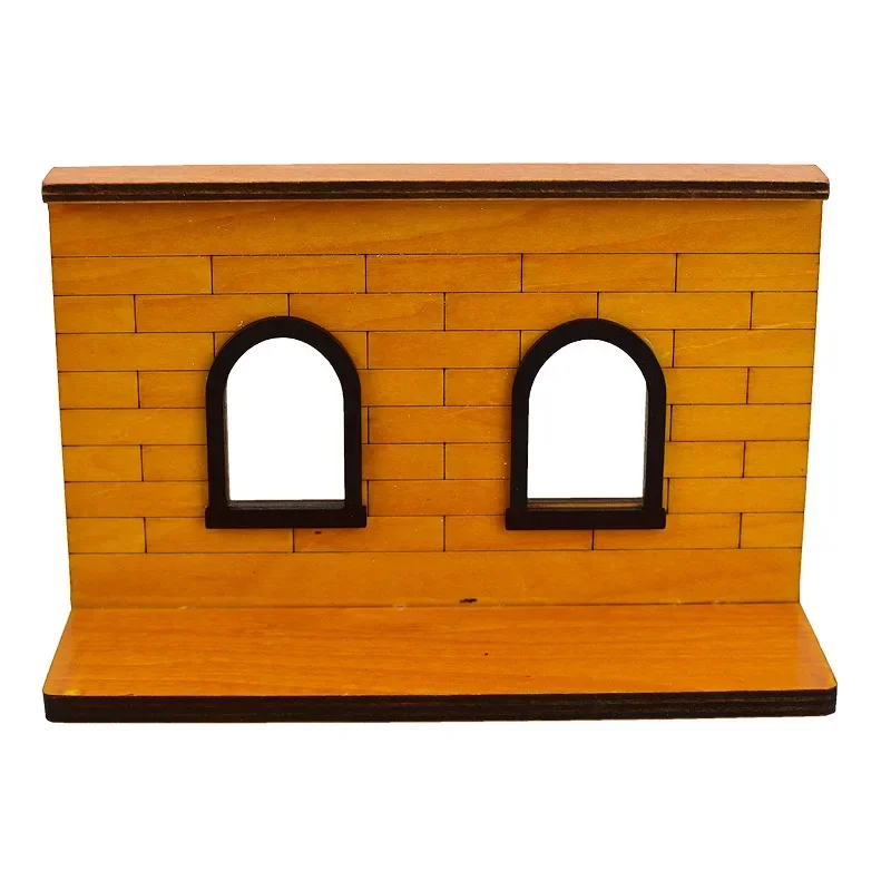 Window Chair Table Furniture Imitation Wooden Background Board Long Table Miniature Scene Shooting Props Decoration Accessories