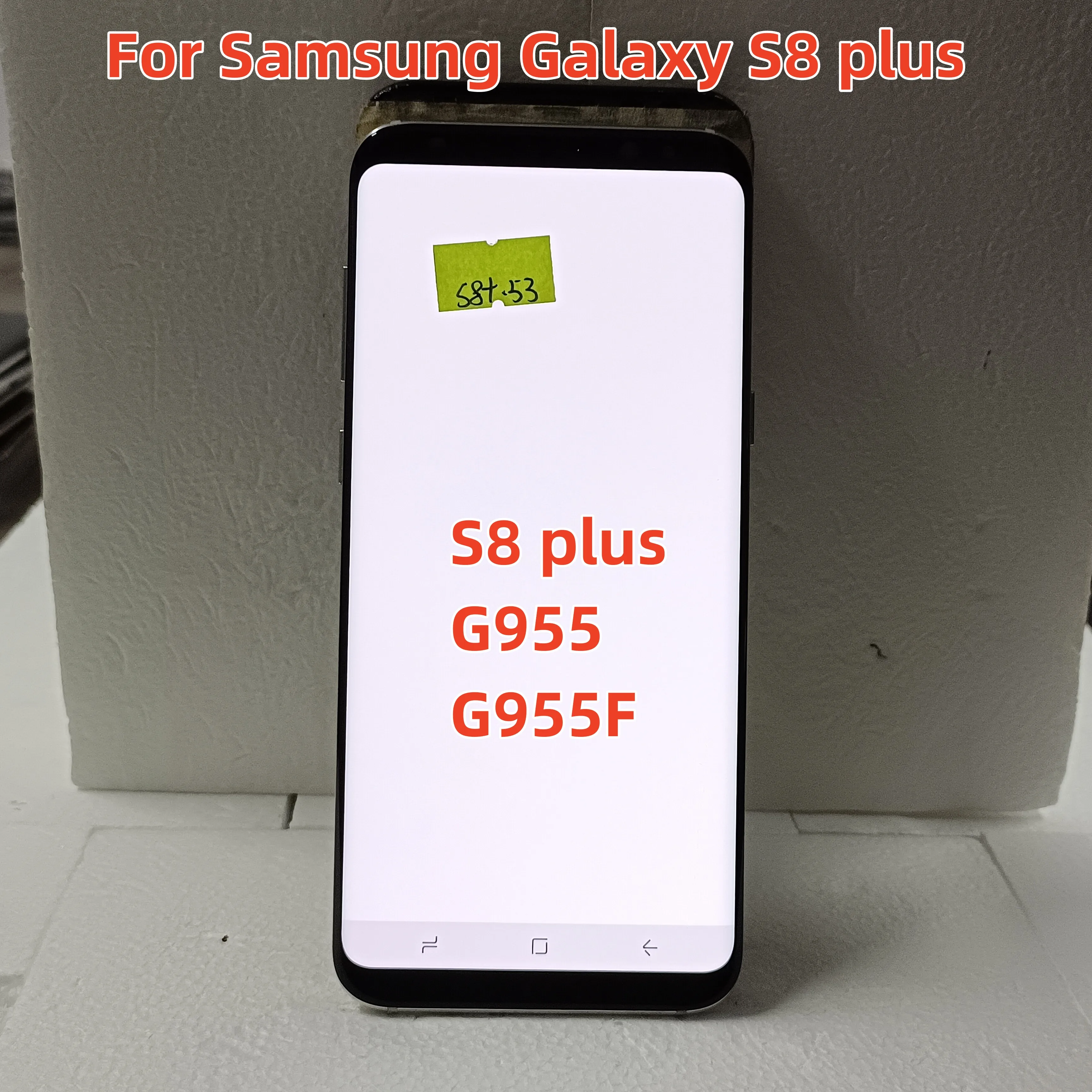 

AMOLED Display For Samsung Galaxy S8 Plus G955 G955F LCD With Frame For S8+ S8plus Display Touch Screen Digitizer Assembly