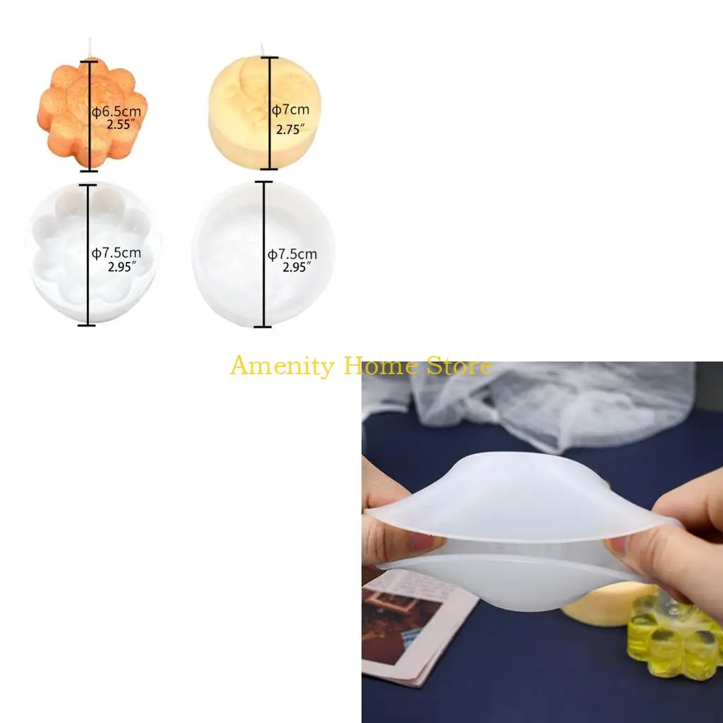 F26C Silicone 3D Human Face for Head Shaped Fondant Candy Soap Polymer Cla