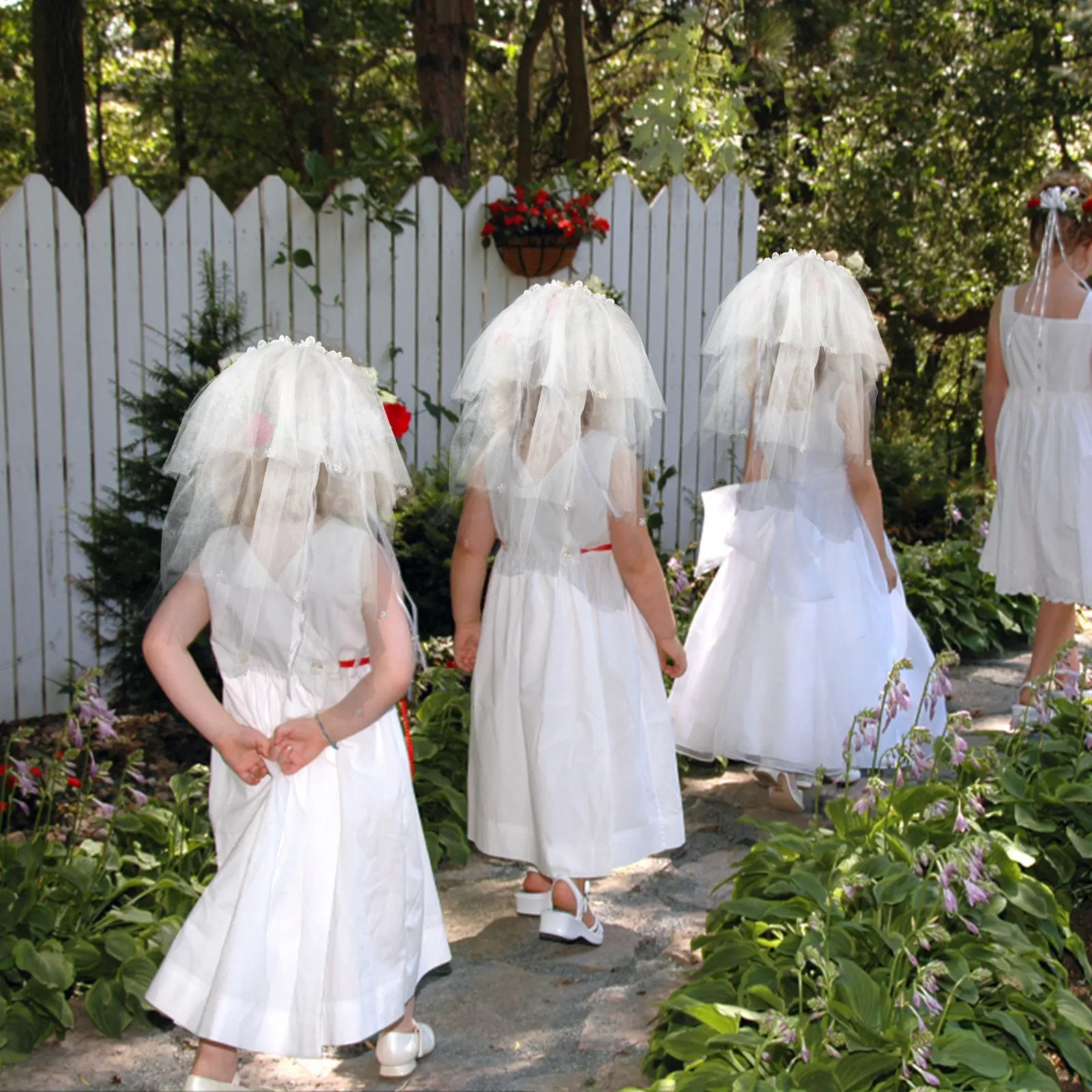 

Pearl Flower Girl Veil Headband for Kids Lightweight Non-Fading Party Hair Accessory Birthday Carnival Christmas Easter New Year