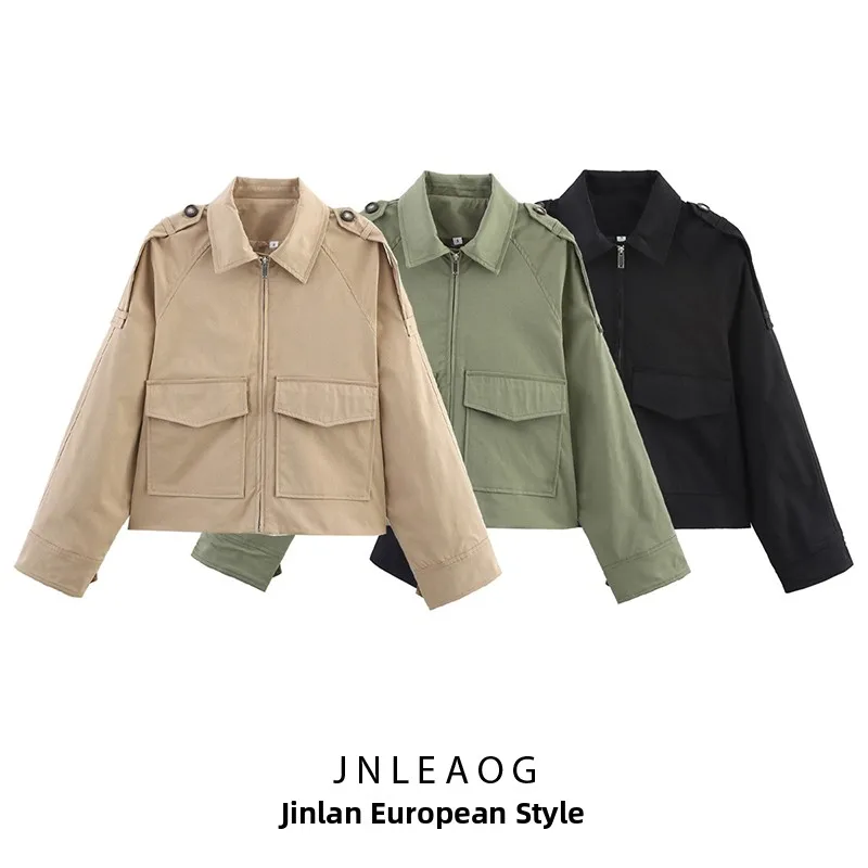 

Faionable JNLEAOG Women's Autumn New Arrival Windbreaker Jaet Sli Versatile Design High-End Feel Straight Cut Commute...