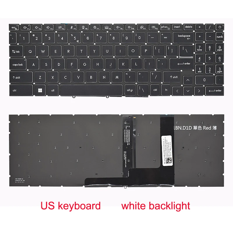 Laptop keyboard for MSI GF76 GF66 GL66 GL76 MS-1582 1581 1583 1585 MS-17L1/2/17H3 replacement keyboard backlight