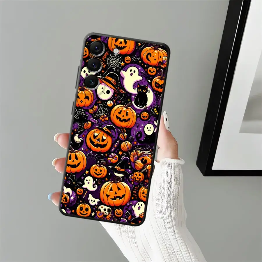 เคสโทรศัพท์ลายมอนสเตอร์ฮาโลวีนแบบนิ่มสำหรับ Samsung Galaxy A06 Note 20 Ultra 9 10 A30 A40 A03 A05 A07 A50 A70 A01 A02 A04