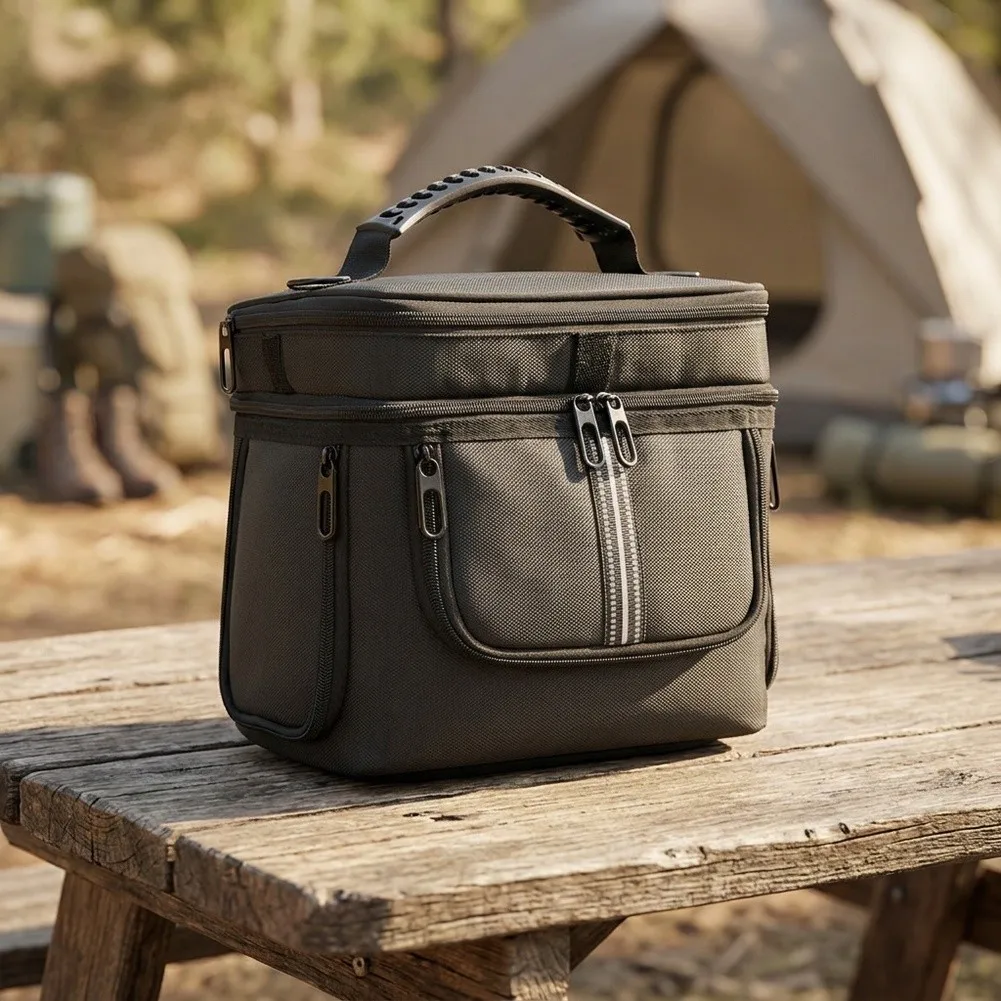 Black Nylon Padded Carrying Case With Shoulder Strap And Handle For BLUETTI AC2A Portable For Power Station Storage Bag