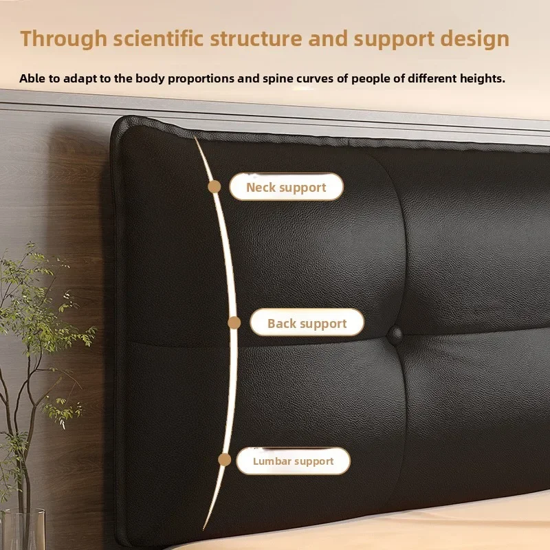 Tatami Bed Headboard Cushion Soft Padded Backrest Floating Large Bolster Modern Cat Scratch Leather Bed Back Cushion