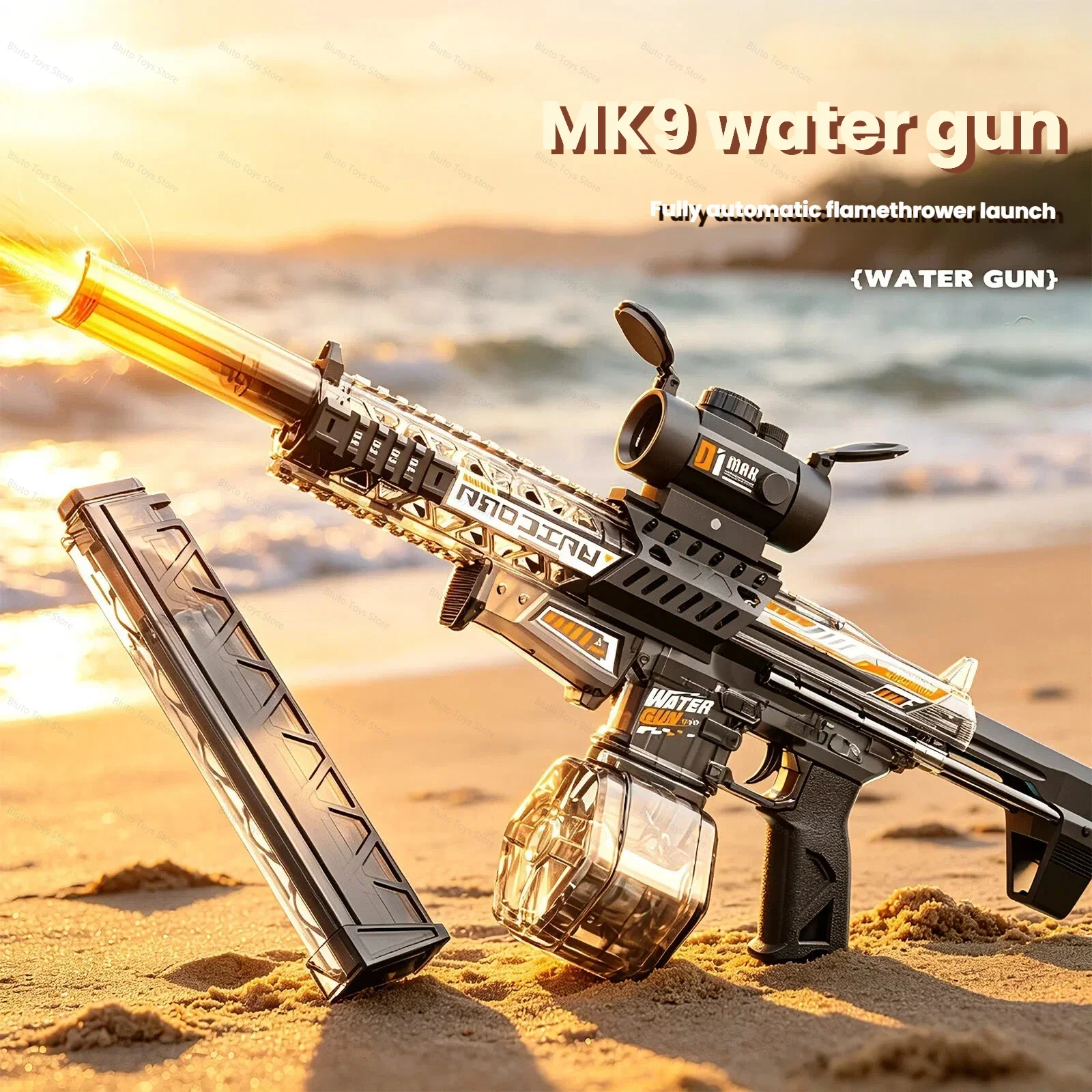 Automatic Electric Water Gun High Capacity Powerful Water Blaster Toy for Kids Adults Summer Outdoor Beach Pool Party Games