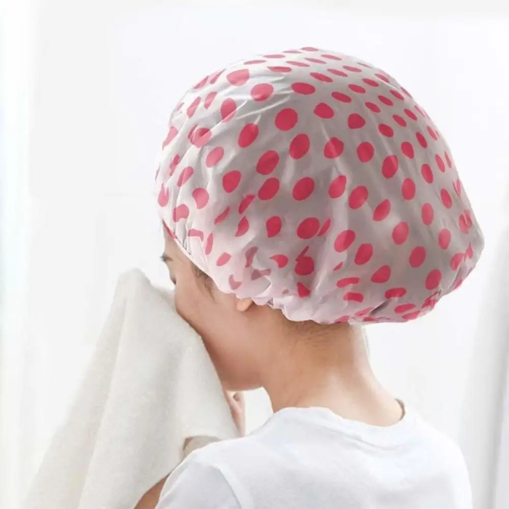 

Shower Cap For Women, Elastic And Reusable Hair Bath Caps, Waterproof Bathing Hat Stocking Stuffers For Women Ladies Spa Sa W3O4