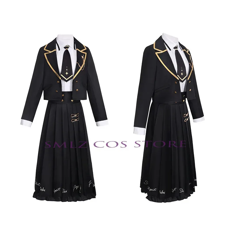 March Card Shinonome Ena Cosplay Anime Project PJSK Sekai Enanan Costume Black Uniform Suit Skirt Party Play Outfit for Woman