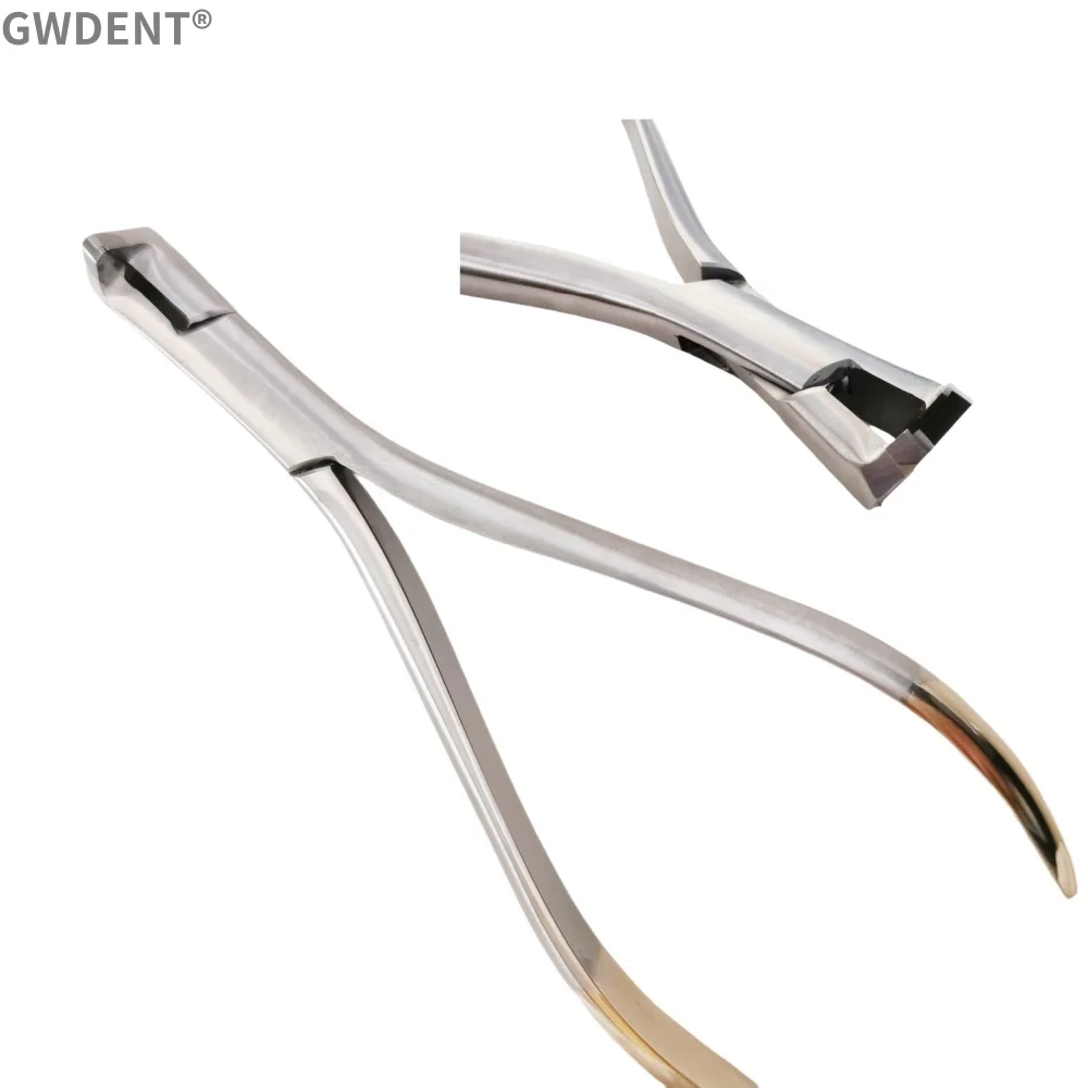 

Dental Orthodontic Wire Distal End Cutter Plier TC Insert 1/3 Goden Holder Instrument Sand Blasting Surface Cut Forcep