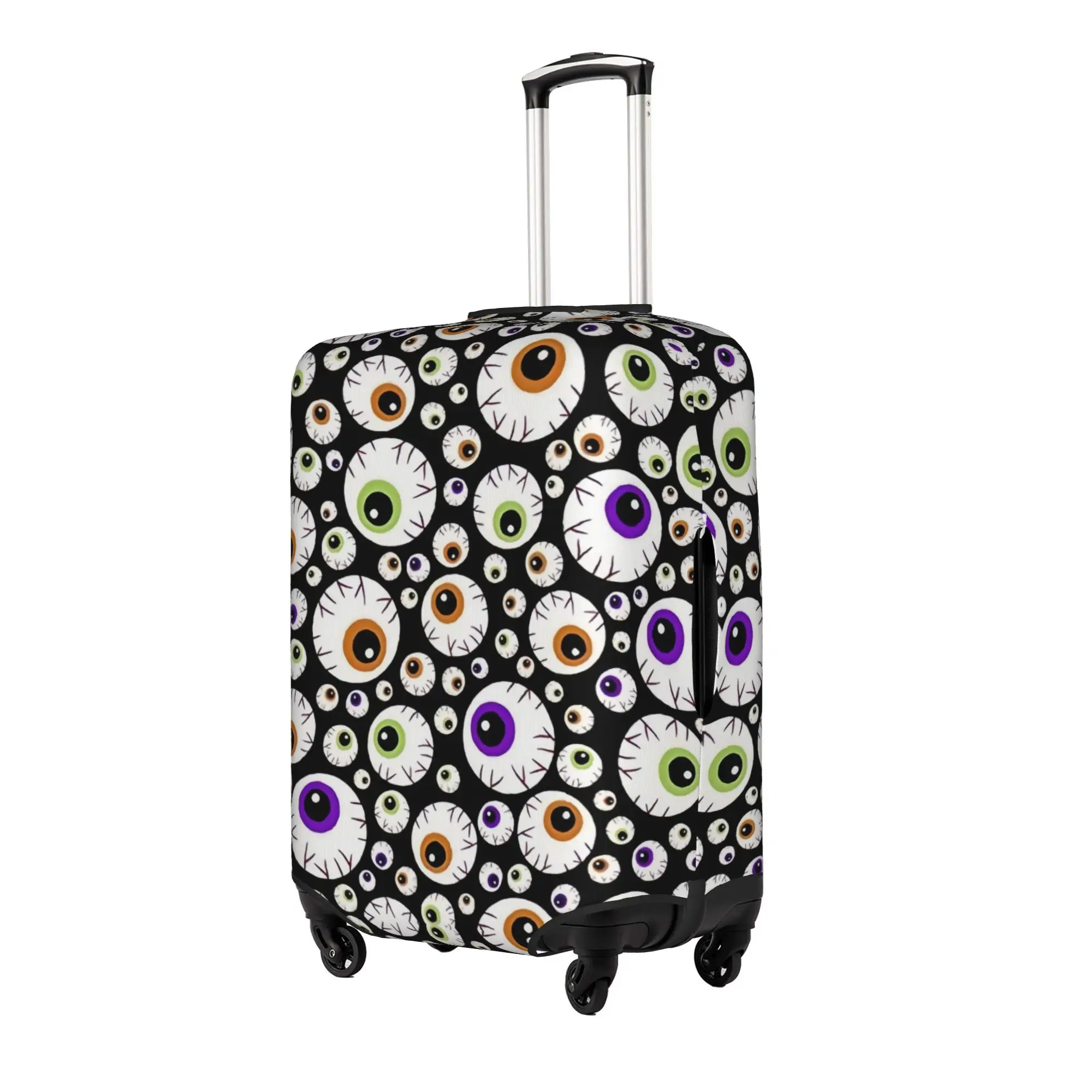 Halloween Ghoulish Eyeballs  Travel Luggage Cover Dust Proof  Suitcase Cover Protector Fit 18-32 Inch