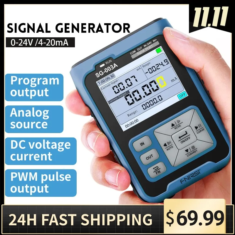 

Signal Generator 0-24V 0-24mA Current Voltage Adjustable Analog Simulator, Real-time Curve, Historical Record, Multiple Signal
