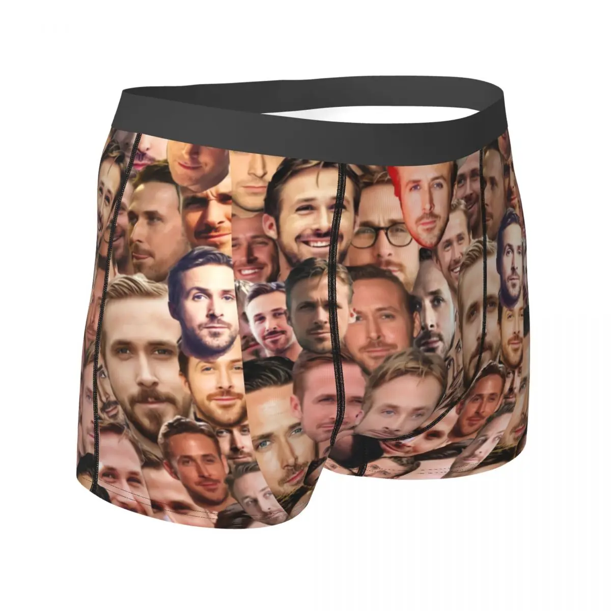 RYAN GOSLING Underwear Head Picture Collage Pattern Customs Boxer Shorts Quality Men\'s Underpants Classic Shorts Briefs Gift