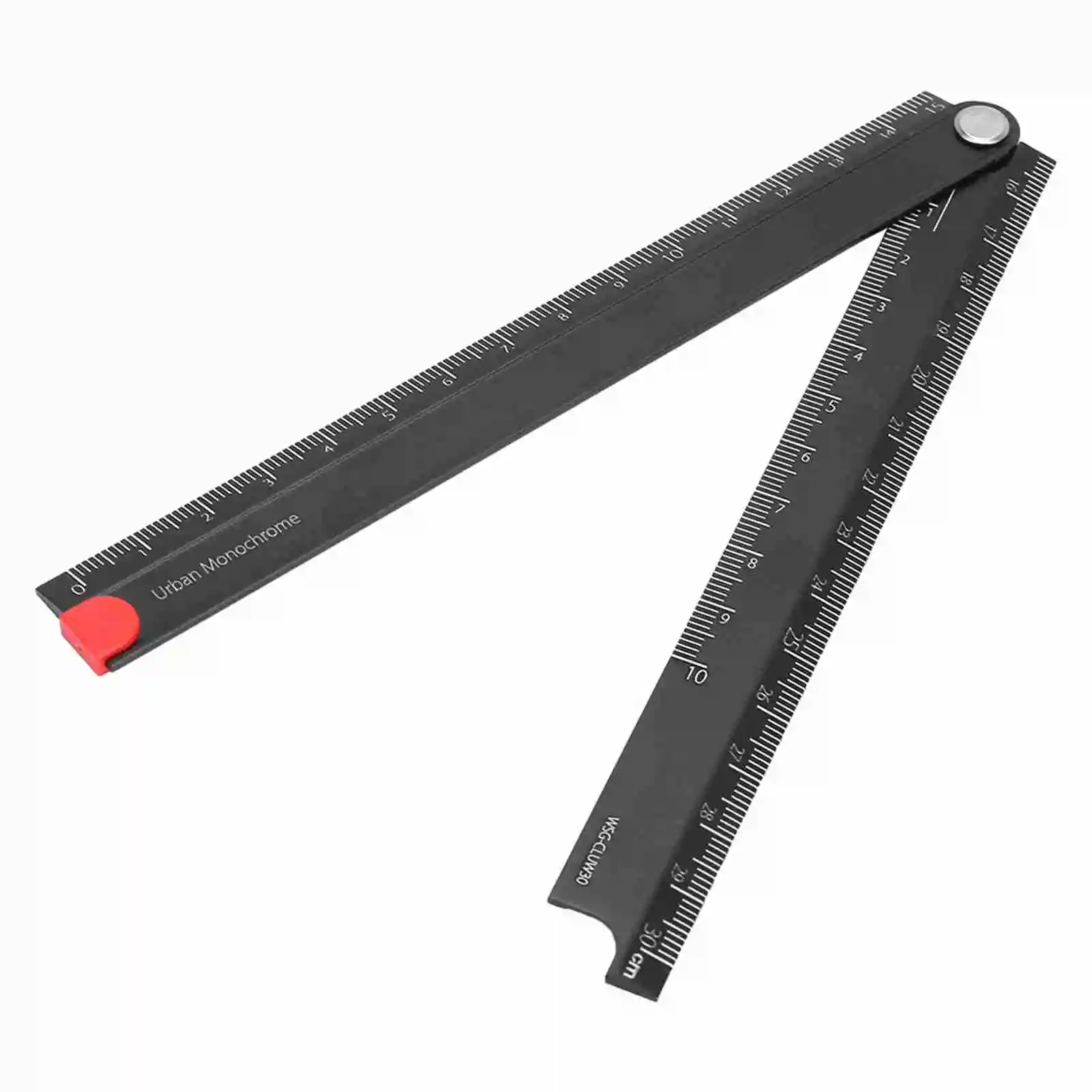 Rulers Folding Aluminum Alloy Ruler 0-300mm Ruler Simple 90°Folding Metal Stationery Rule
