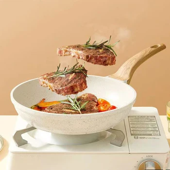 Non-stick Wok Frying Pan Ceramic Pot Medical stone Induction Gas Stove Universal Cookware…