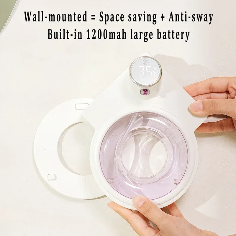 ใหม่ตู้กดสบู่ Xiaomi หน้าจอแสดงผลอุณหภูมิ280มล. ซักมือกันน้ำติดผนังอัตโนมัติแบบโฟม