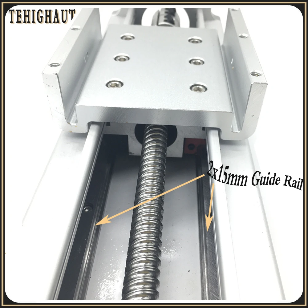 CNC-Guide de rail linéaire entièrement fermé, actionneur de scène à glissière large, vis à billes 120, curseur XYZ, 2x HGH15CA, 1605/1610mm