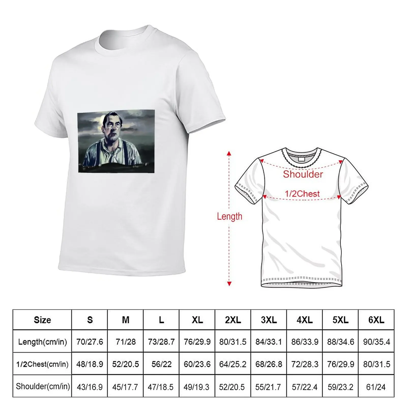 Dracula emerging from the sea (Claes Bang) T-Shirt Stain Resistant Casual Tee
