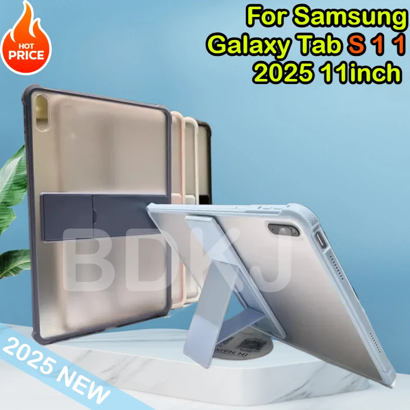 

Matte Frosted Bracket Case for Samsung Galaxy Tab S11 2025 S10 Lite Fe A9 Plus 11" 8.7 S9 FE S8 S7 Plus 12.4 PC Shockproof Cover