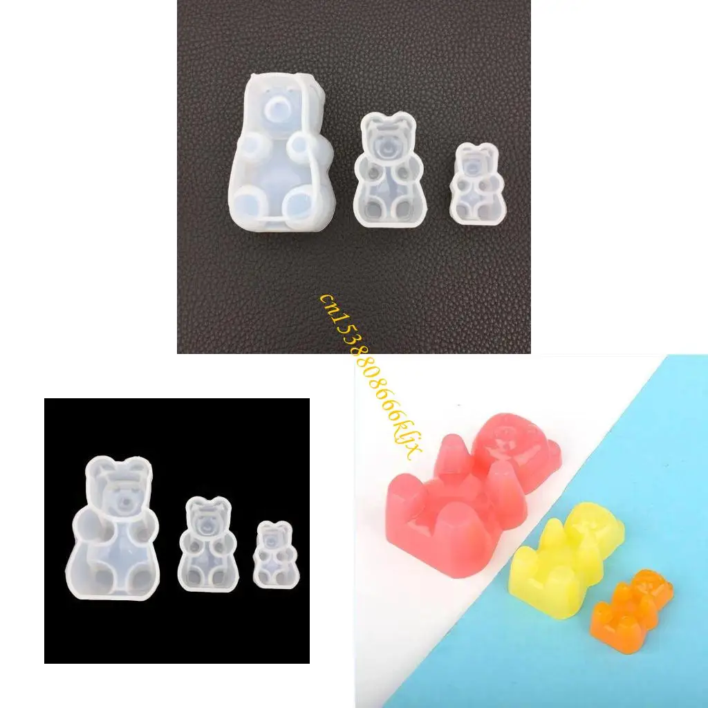 

Gummy Bear Candy Silicone Mold Cake Chocolate Fondant Resin Pendant Jewelry DIY 066C