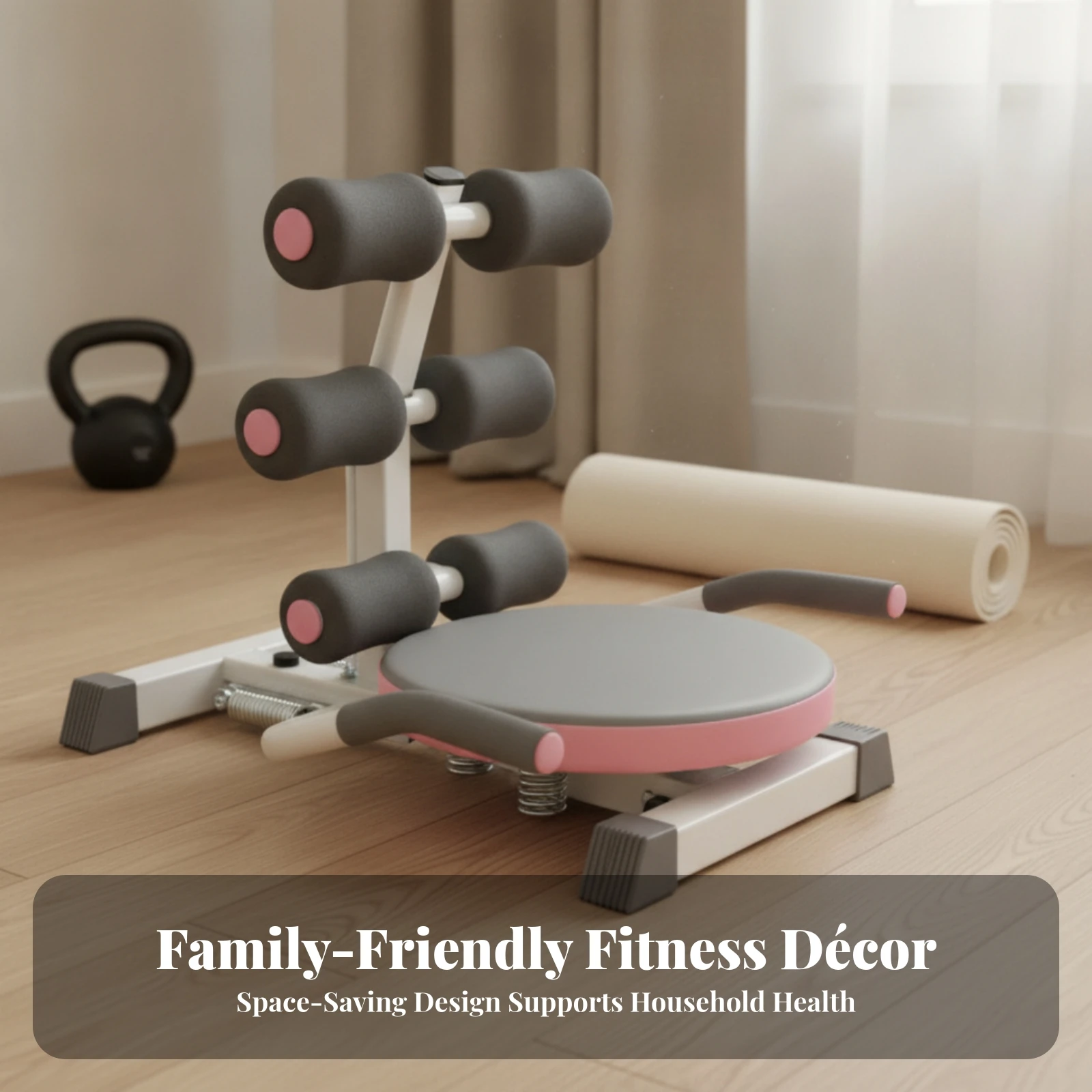 Picture 4: Sit-up Assistance Machine Metal Frame Foam Roller Sit-up Machine Ab Crunch Instructor Compact Fitness Equipment Sturdy