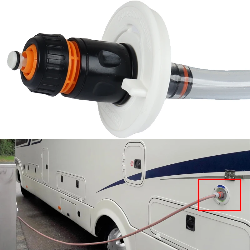 1 مجموعة غطاء خزان المياه ملء فوهة حشو المياه غطاء الوقود مع محول اتصال المياه لملحقات قافلة متنقل #1