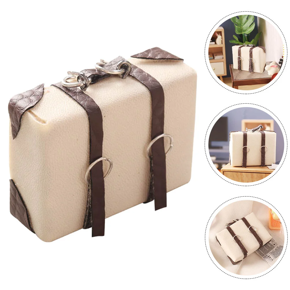 Кукольный домик, чемодан, тележка, винтажные мини-игрушки, миниатюрные аксессуары для хранения, чемоданы, декор