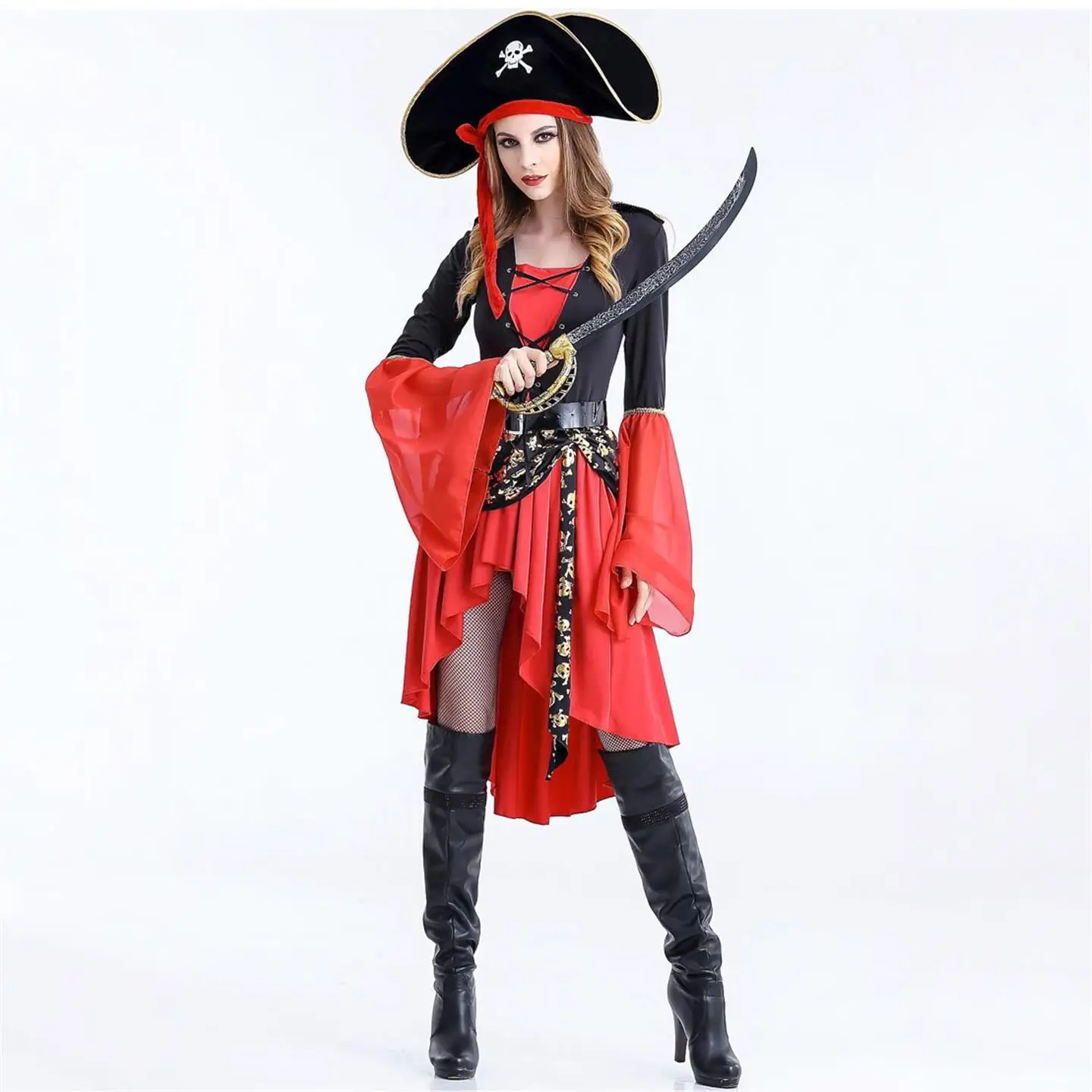 Costume de Pirate des caraïbes, tenue de scène de reine d'halloween, vêtements de Cosplay pour femmes, Ocn Dr spécial