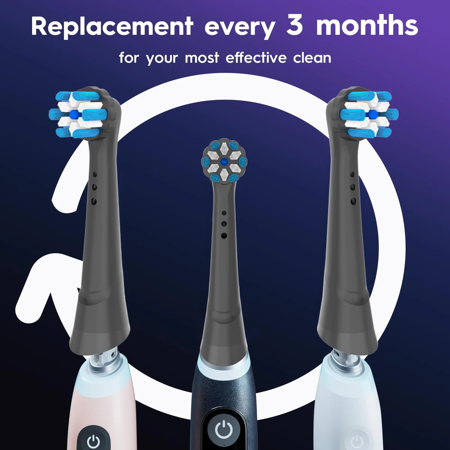 Replacement Toothbrush Heads Compatible with Braun Oral B iO 3/4/5/6/7/8/9/10 Series Electric Toothbrush Replacement Heads image 5