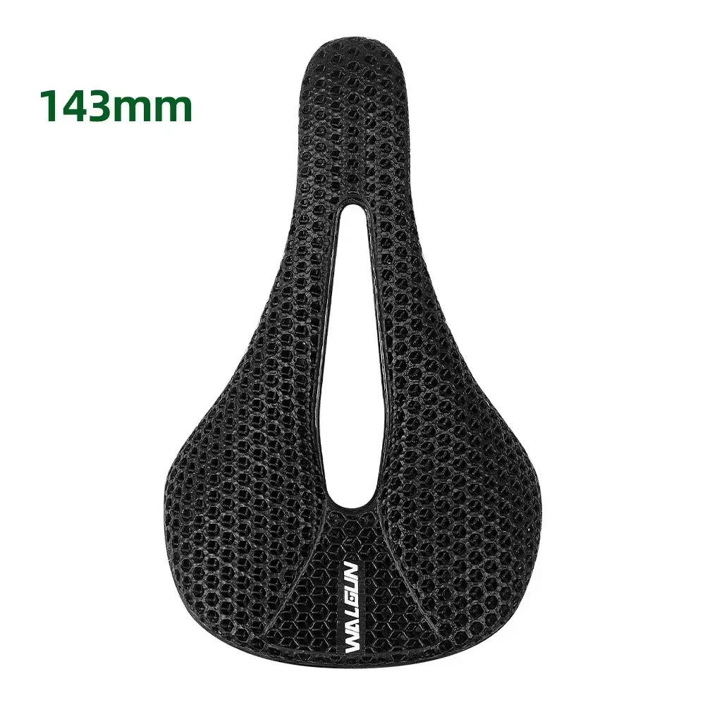 

Walgun 143mm Ultralight Full Carbon 3D Printed Saddle 160g Bicycle Seat Road MTB Mountain Gravel Seating For Men Women Bike Part