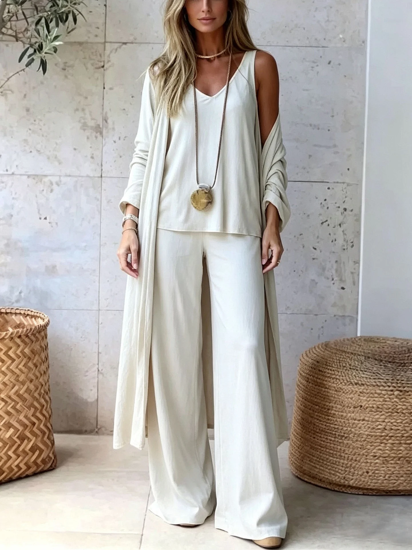 Elegant Knit Cardigan Sets Women Matching Set Spring Summer Casual Blazer Jacket Two Piece Outfits