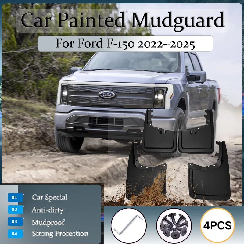 

Car Mud Guard For Ford F-150 F150 F 150 2022 2023 2024 2025 Anti-splash Mudguard Fender Mudflapd Front Rear Set Auto Accessories