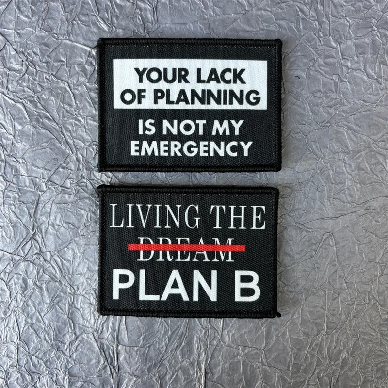 

English text Printed patch Tactical Morale badges hook and loop patches Stickers for Decorative on Clothing and Backpacks